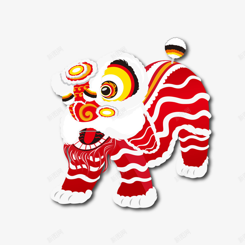 新年传统狮子矢量图eps免抠素材_88icon https://88icon.com 300像素图 EPS图免抠 大图免抠 舞狮子 节日 高清免抠 矢量图