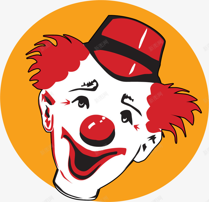 黄色背景恶魔小丑矢量图ai免抠素材_88icon https://88icon.com joker 化妆小丑 小丑 小丑joker 小丑形象 恶魔小丑 矢量图 矢量小丑 背景