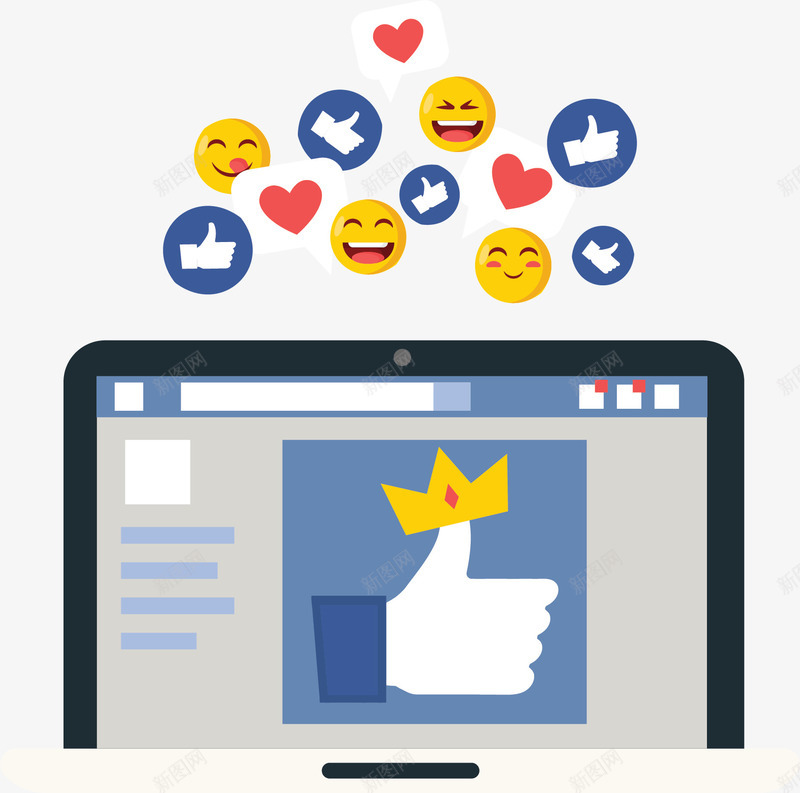 电脑端微博社交点赞矢量图ai免抠素材_88icon https://88icon.com 微博 微博点赞 点赞 电脑 电脑微博 矢量png 矢量图