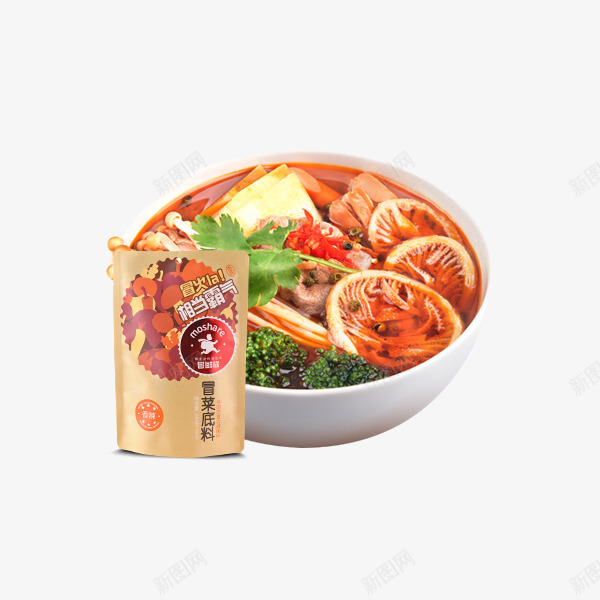 麻辣空间香辣味冒菜麻辣烫底料串png免抠素材_88icon https://88icon.com 产品实物 冒菜 调料 香辣