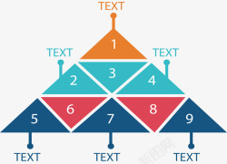 三角拼图数字序列素材