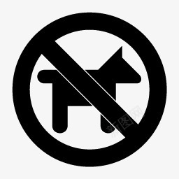 禁止宠物标志图标图标