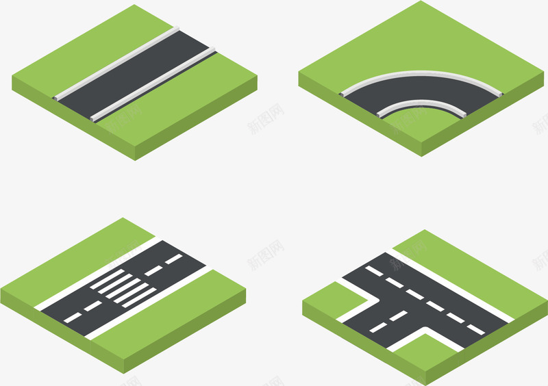 道路矢量图ai免抠素材_88icon https://88icon.com 道路马路车辆环城公路 矢量图