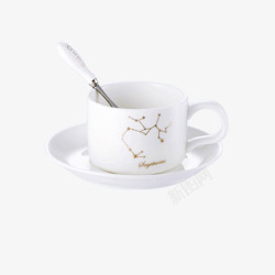 白瓷咖啡杯碟子素材