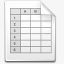 电子表格设计Mimetype表格图标图标