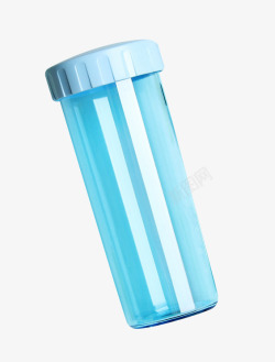 透明蓝色塑料杯素材