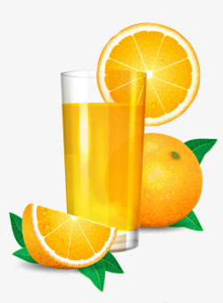 精美橙汁矢量图素材