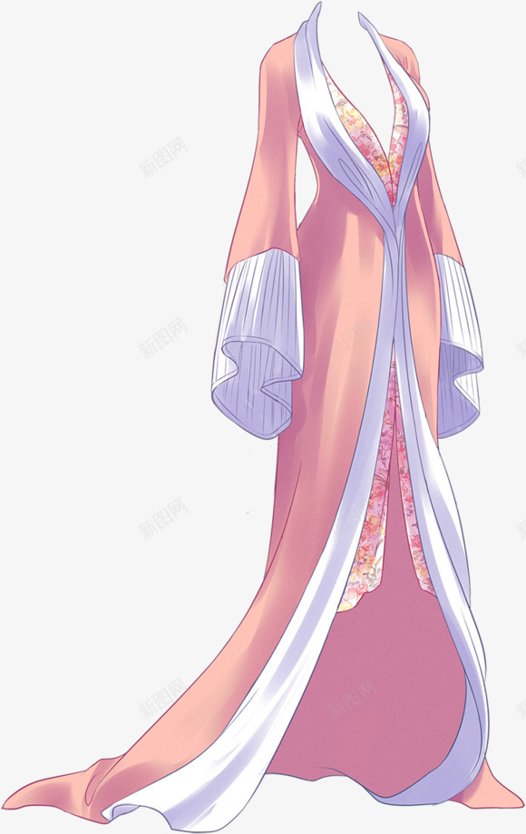 粉色花纹手绘服饰png免抠素材_88icon https://88icon.com 服饰 粉色 花纹