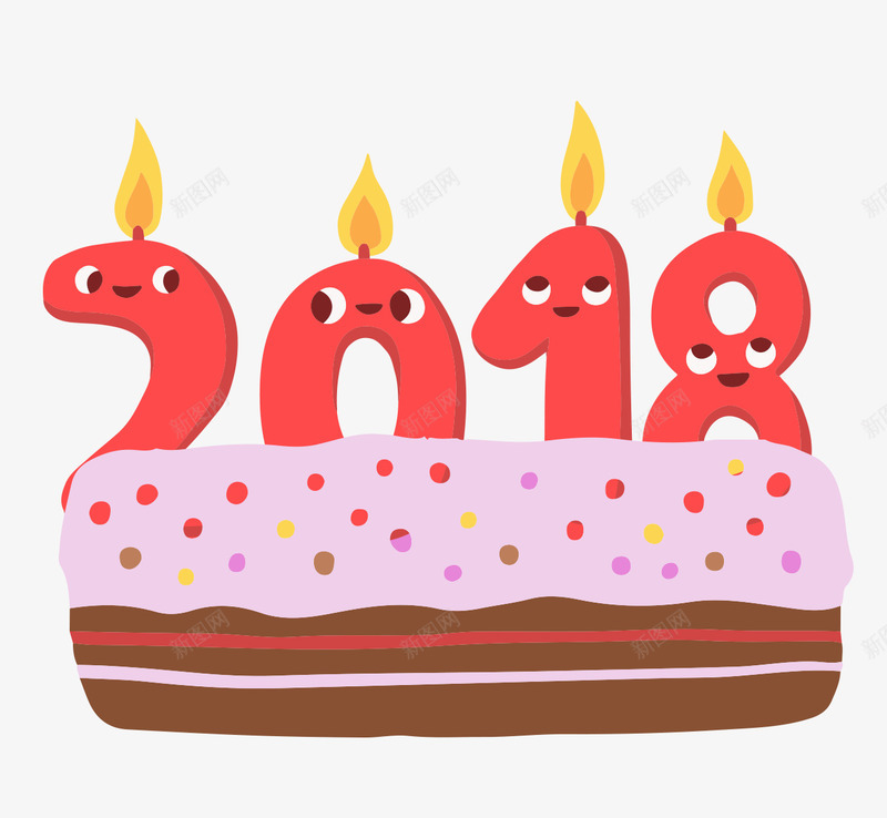 2018生日蛋糕png免抠素材_88icon https://88icon.com 2018 火烛 狗年 甜食 生日蛋糕 糕点 蜡烛