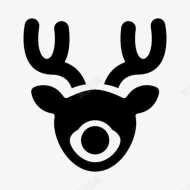麋鹿驯鹿图标图标