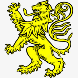 狮子门环动物狮子猖獗的openico图标图标