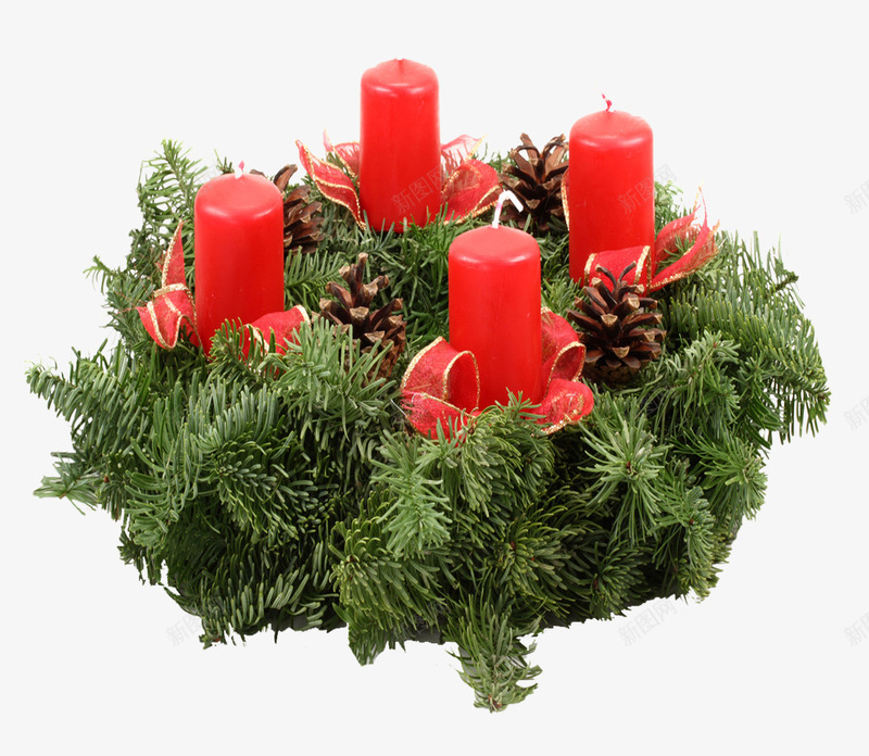 红蜡烛png免抠素材_88icon https://88icon.com 圣诞元素 红色 装饰