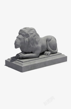 雕刻模型狮子素材