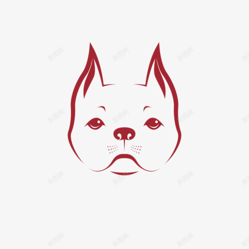 卡通红色斗牛犬脸头png免抠素材_88icon https://88icon.com Q版 免扣 免费下载 凶悍 动物 卡通 卡通斗牛犬 宠物 强壮 犬 狗 萌