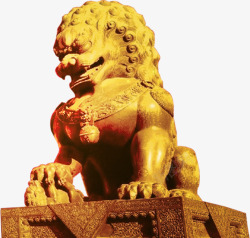 中国风企业文化狮子装饰图案素材