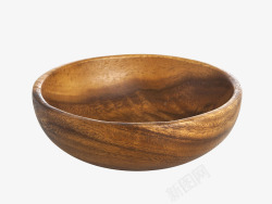 木纹圆形盛食物器皿素材
