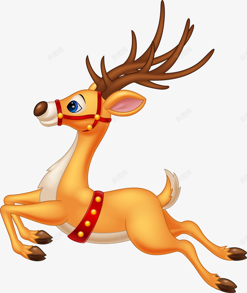 圣诞节黄色卡通麋鹿png免抠素材_88icon https://88icon.com Christmas Merry 冬日麋鹿 圣诞快乐 圣诞节 装饰图案 麋鹿