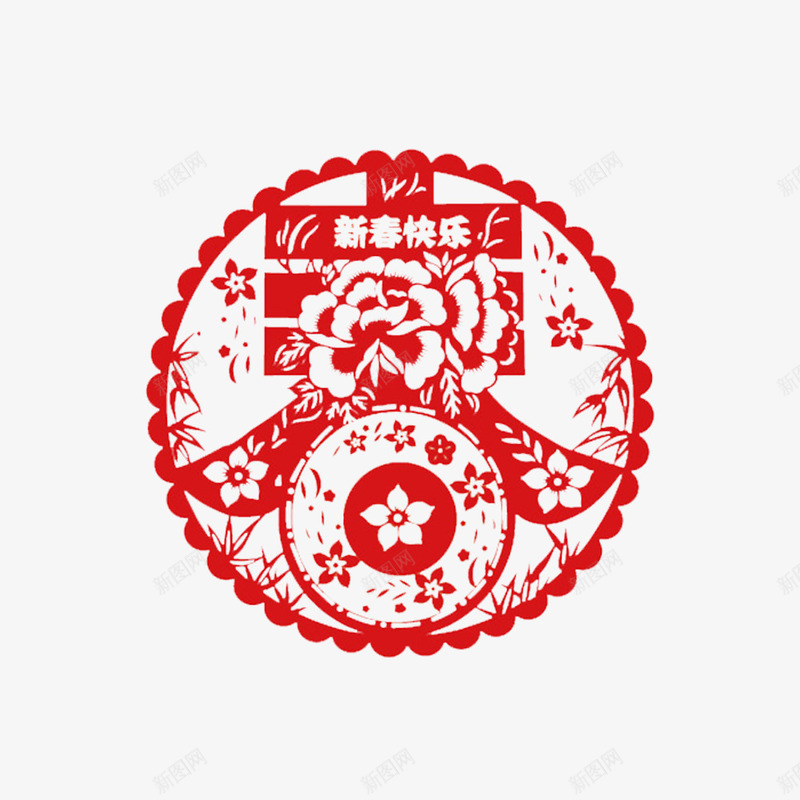 中国风红色的喜庆春节png免抠素材_88icon https://88icon.com 个性艺术字 共度 共度佳节艺术字 春节 欢乐愉快 欢度 风俗