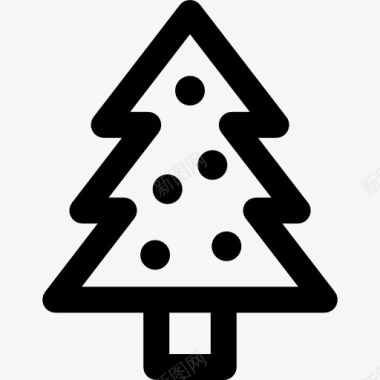 冬天的松树圣诞树图标图标