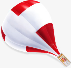 红色漂浮热气球节日欢乐素材