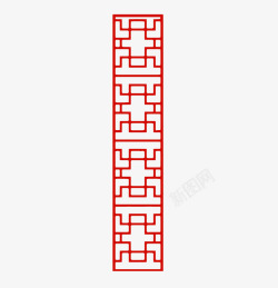 复古红色边框素材