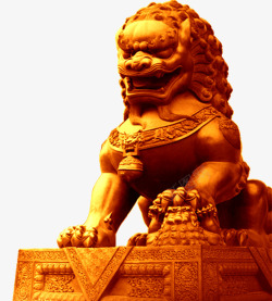 中国风石狮子装饰图案素材
