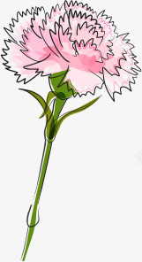 粉色温馨节日花朵母亲节水彩素材