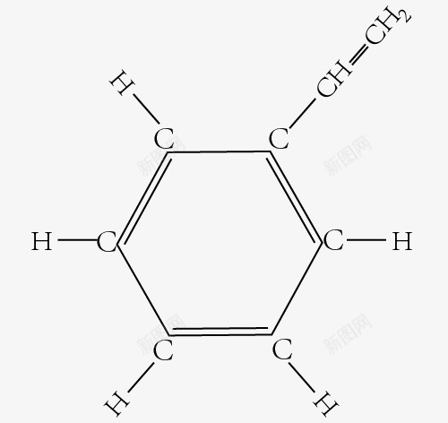 笨乙烯的分子结构式png免抠素材_88icon https://88icon.com 化学 图形 字母 手绘 笨乙烯的分子结构式 英文 高分子