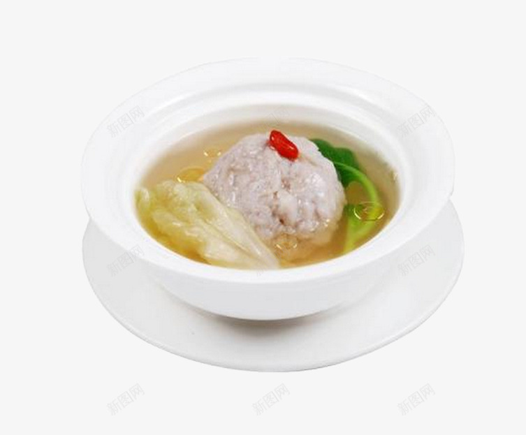 四喜丸子png免抠素材_88icon https://88icon.com 健康食品 狮子头 白色的盘子图片 美味的菜肴