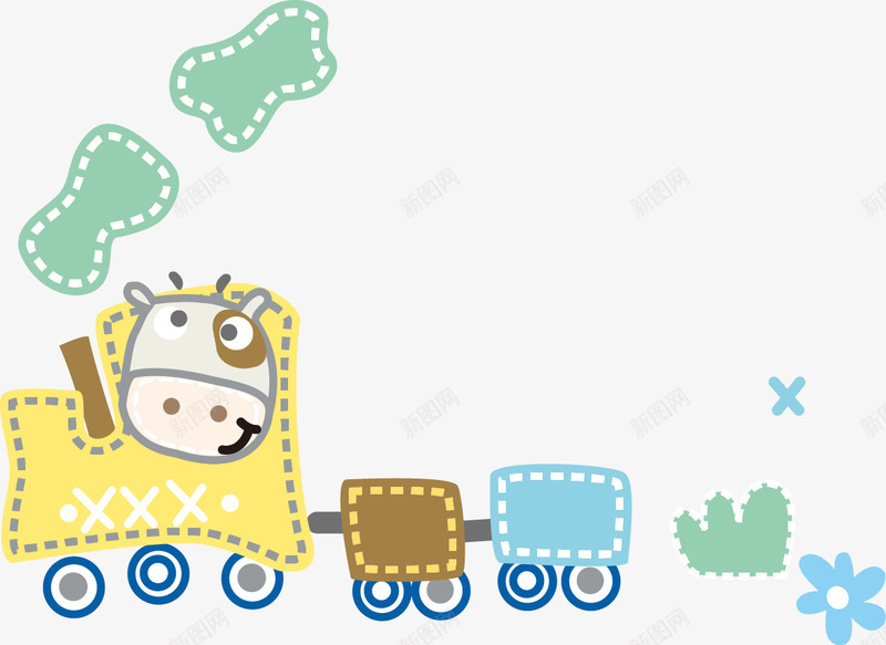 卡通可爱奶牛矢量图ai免抠素材_88icon https://88icon.com 卡通 可爱 奶牛 矢量图