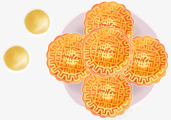 中秋月饼装饰图案素材