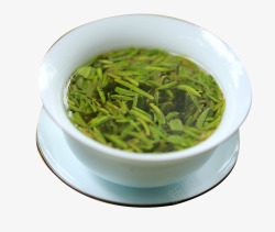 杯子里的雀舌茶素材