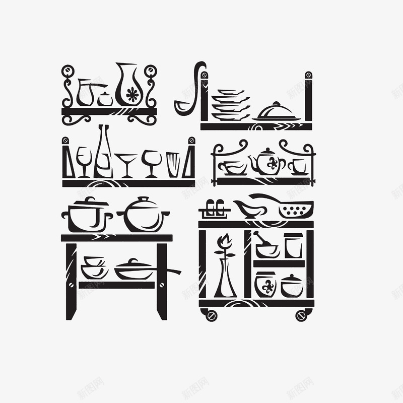 厨房器具整齐排放psd免抠素材_88icon https://88icon.com 厨房器具 厨房简笔画 整齐排放 杯子 碗筷