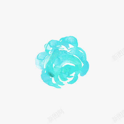 一朵浅蓝色的花png免抠素材_88icon https://88icon.com 形象 手绘 浅蓝色 花