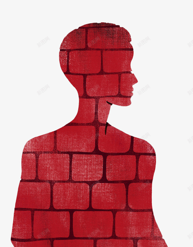 红色人形砖墙纹理png免抠素材_88icon https://88icon.com 人形砖墙 墙壁 墙面 建筑材料 砖墙 立体墙面 红色手绘 纹理