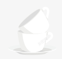 卡通扁平化咖啡杯矢量图素材