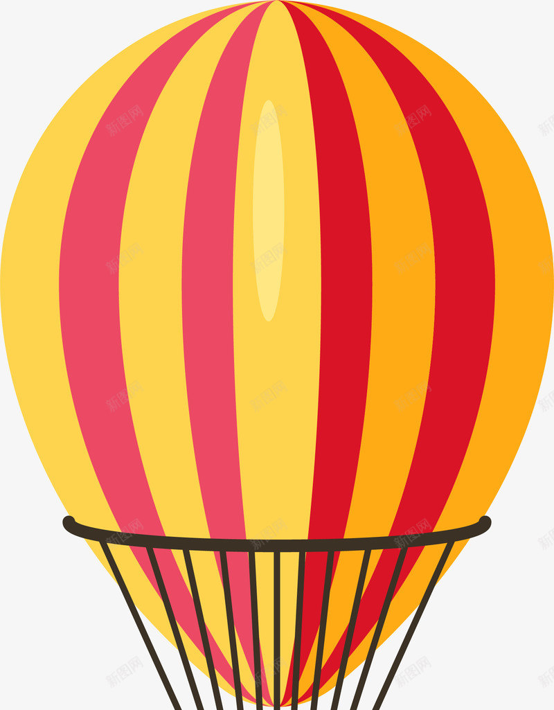 扁平化条纹热气球png免抠素材_88icon https://88icon.com 卡通 扁平化 旅游主题 条纹 热气球 矢量图案