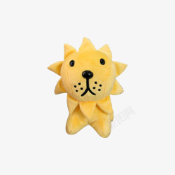 黄色毛绒玩具狮子素材
