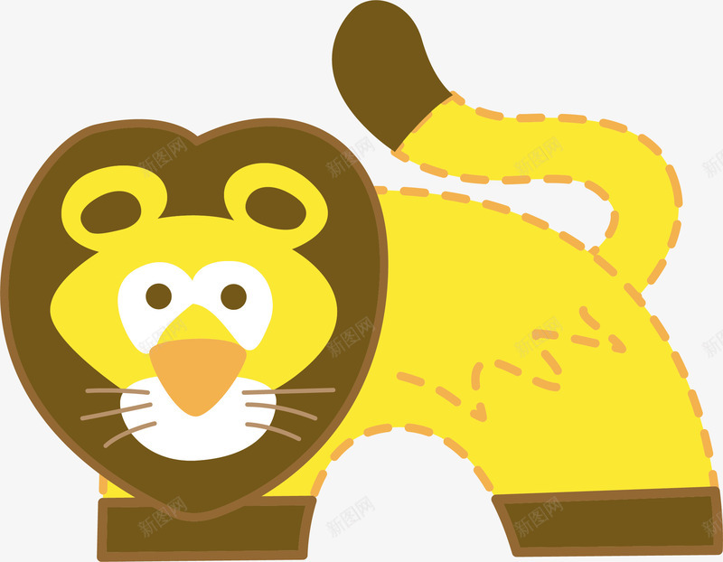 可爱手绘狮子png免抠素材_88icon https://88icon.com 创意 卡通 彩色的 手绘的 狮子 矢量的 简单 黄色