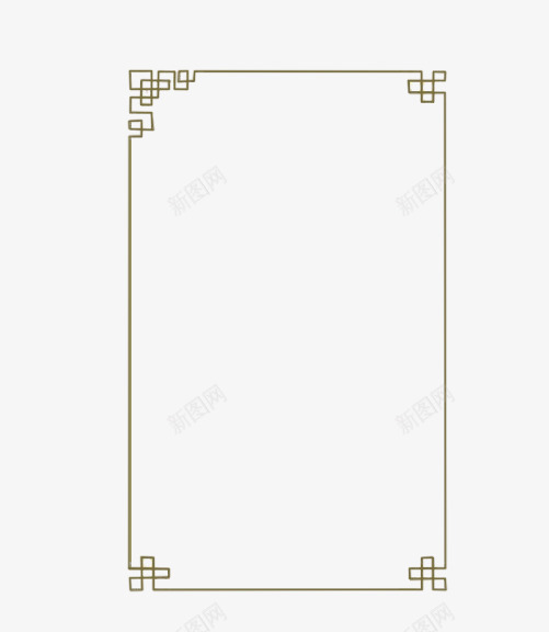综绿色中国风线框png免抠素材_88icon https://88icon.com 中国风 中国风线框 棕绿色 装饰 边框