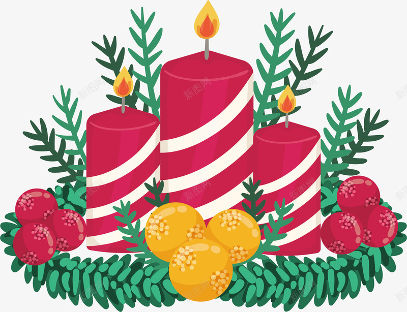 红白条纹蜡烛png免抠素材_88icon https://88icon.com merryChristma merryChristmas 圣诞节 圣诞蜡烛 条纹蜡烛 矢量png 蜡烛