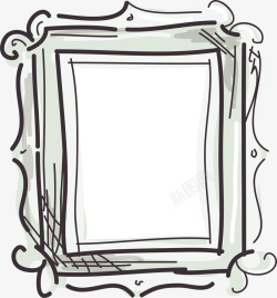 绿色手绘画框素材