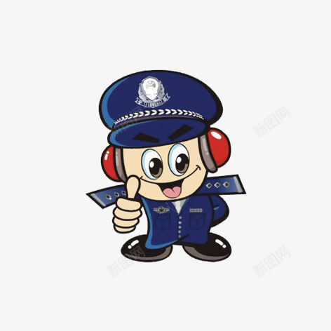 卡通警察png免抠素材_88icon https://88icon.com 公安 动漫警察 卡通人物形象 卡通警察