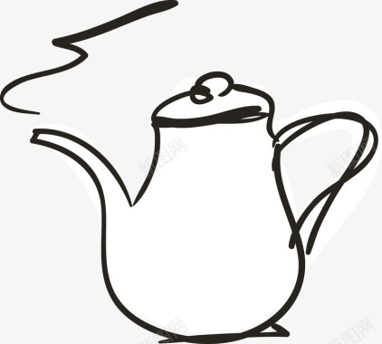 茶壶矢量图图标图标