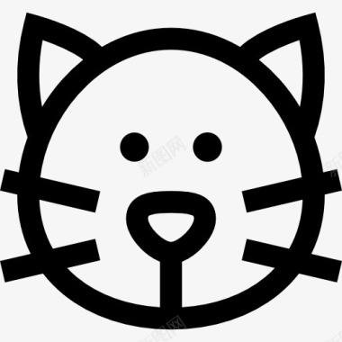 彩绘宠物猫图标图标