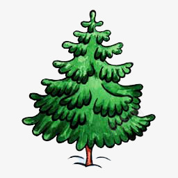 圣诞松树卡通图标图标