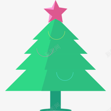 冷杉圣诞树图标图标