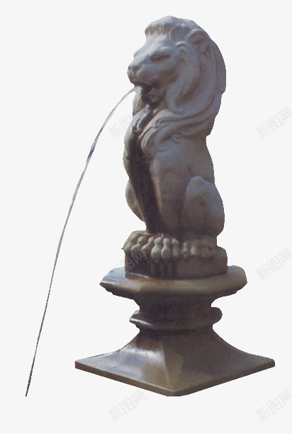 吐水的狮子石像雕塑png免抠素材_88icon https://88icon.com 产品实物 喷泉 小区装饰 狮子石像