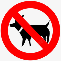 卡通餐馆禁止宠物标志素材