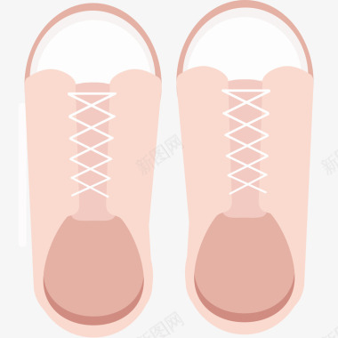 粉色圆弧鞋子卡通图标矢量图图标